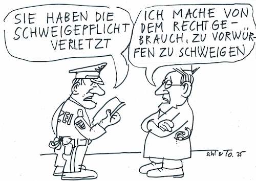 Cartoon: Schweigen (medium) by Jan Tomaschoff tagged gesundheit,arzt,schweigepflicht,gesundheit,arzt,schweigepflicht