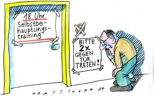 Cartoon: Selbstbehauptung (medium) by Jan Tomaschoff tagged psychologie,therapie,psychologie,therapie