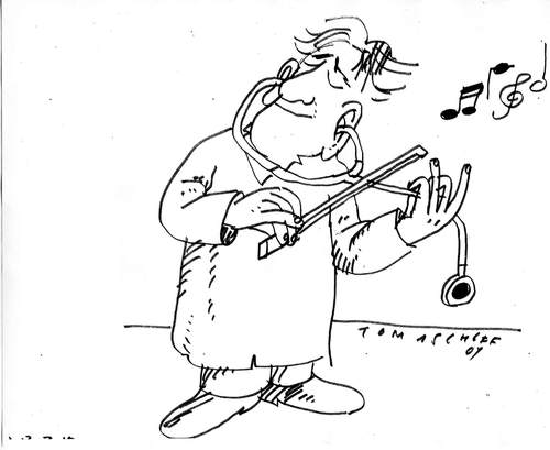 Cartoon: Serenade (medium) by Jan Tomaschoff tagged ärzte