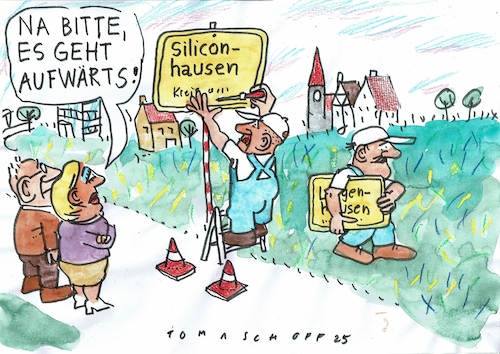 Cartoon: Silicon (medium) by Jan Tomaschoff tagged modernisierung,digitalisierung,modernisierung,digitalisierung