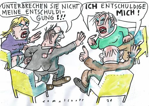 Cartoon: sorry (medium) by Jan Tomaschoff tagged entschuldiguing,streitkultur,entschuldiguing,streitkultur