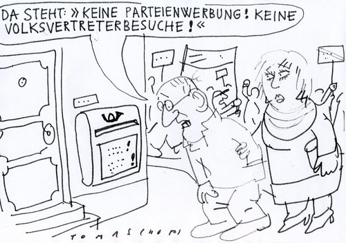 Cartoon: Spam (medium) by Jan Tomaschoff tagged parteienwerbung