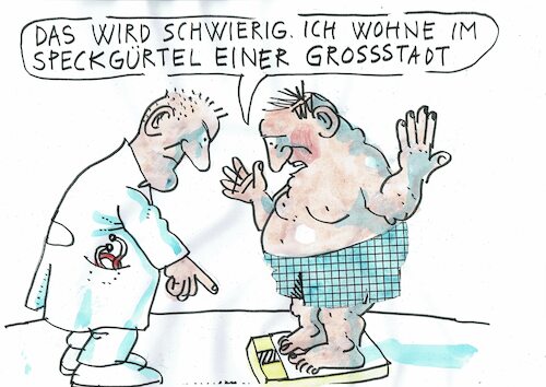 Cartoon: Speckgürtel (medium) by Jan Tomaschoff tagged wohlstand,übergewicht,ernährung,wohlstand,übergewicht,ernährung