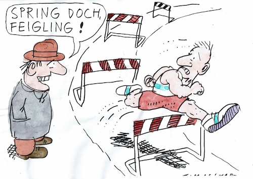 Cartoon: Sprung (medium) by Jan Tomaschoff tagged sport,leichtathletik,sport,leichtathletik