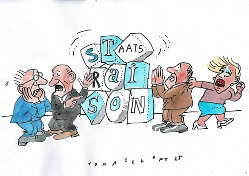 Cartoon: Staatsraison (medium) by Jan Tomaschoff tagged deurschland,israel,nahost,deurschland,israel,nahost