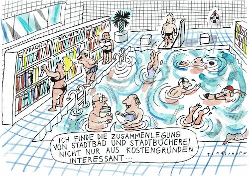 Cartoon: Stadt (medium) by Jan Tomaschoff tagged stadt,verschuldung,sparmaßnahmen,stadt,verschuldung,sparmaßnahmen