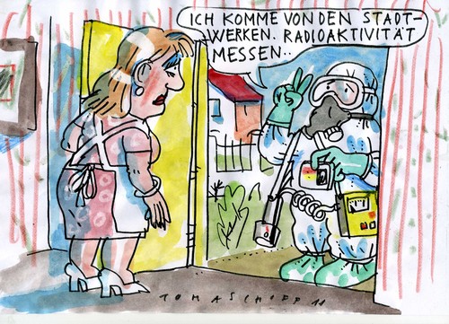 Cartoon: Stadtwerk (medium) by Jan Tomaschoff tagged stadtwerk,akw,messung,atomkraft,radioaktivität,stadtwerk,akw,messung,atomkraft,radioaktivität