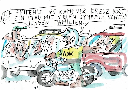 Cartoon: Stau (medium) by Jan Tomaschoff tagged verkehr,stau,infrastruktur,auto,verkehr,stau,infrastruktur,auto