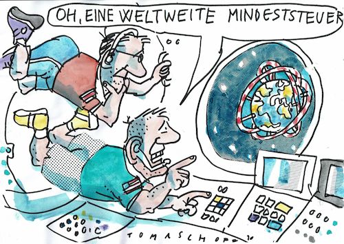Cartoon: Steuer (medium) by Jan Tomaschoff tagged internationale,konzerne,steuervermeidung,internationale,konzerne,steuervermeidung