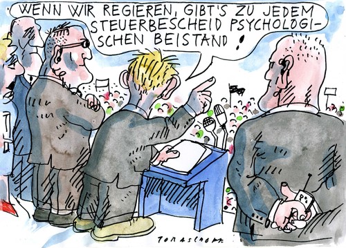 Cartoon: Steuerbescheid (medium) by Jan Tomaschoff tagged steuern,steuern