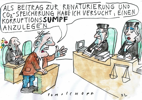 Cartoon: Sumpf (medium) by Jan Tomaschoff tagged wirtschaft,justiz,korruption,wirtschaft,justiz,korruption