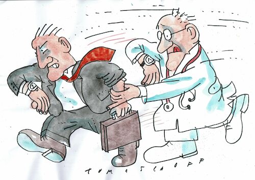 Cartoon: Tempo (medium) by Jan Tomaschoff tagged gesundheit,stress,eile,gesundheit,stress,eile