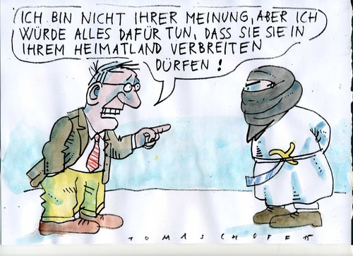 Cartoon: Toleranz (medium) by Jan Tomaschoff tagged meinungsvielfalt,meinungsvielfalt