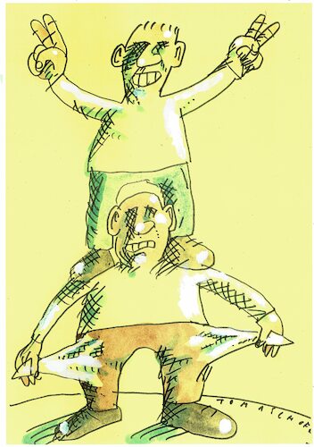 Cartoon: Triumph (medium) by Jan Tomaschoff tagged erfolg,geld,erfolg,geld