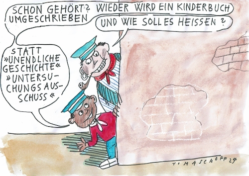 Cartoon: unendlich (medium) by Jan Tomaschoff tagged kinderbuch,parlament,untersuchungsausschuss,kinderbuch,parlament,untersuchungsausschuss