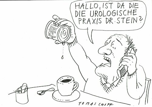 Cartoon: Urologie (medium) by Jan Tomaschoff tagged prostata,urin,urologie,prostata,urin,urologie