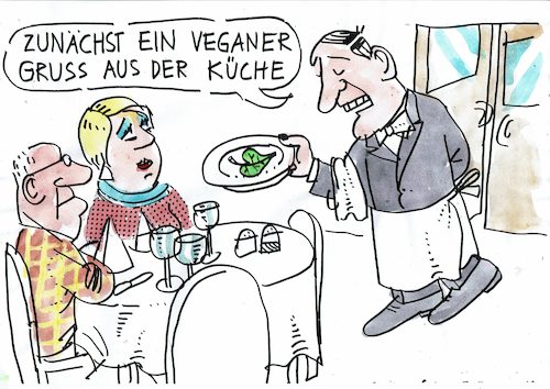 Cartoon: vegan (medium) by Jan Tomaschoff tagged küche,ernäherung,vegan,küche,ernäherung,vegan