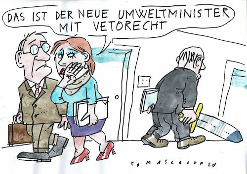 Cartoon: Veto (medium) by Jan Tomaschoff tagged grüne,vetorecht,grüne,vetorecht