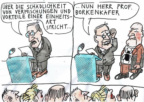 Cartoon: Vielfalt (medium) by Jan Tomaschoff tagged vielfalt,intoleranz,vielfalt,intoleranz