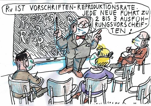 Cartoon: Vorschriften (medium) by Jan Tomaschoff tagged corona,verwaltung,exekutive,corona,verwaltung,exekutive