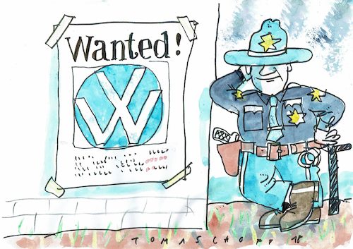 Cartoon: VW (medium) by Jan Tomaschoff tagged dieselskandal,dieselskandal