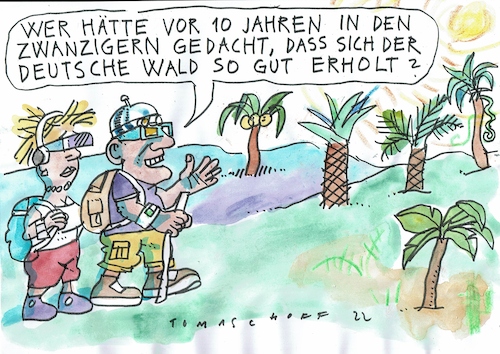 Cartoon: Wald (medium) by Jan Tomaschoff tagged waldsterben,umwelt,klima,waldsterben,umwelt,klima