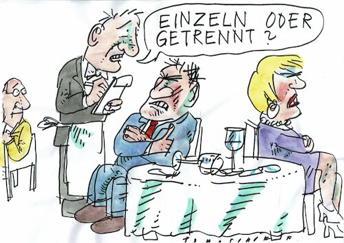 Cartoon: Zahlen (medium) by Jan Tomaschoff tagged partnerschaft,streit,partnerschaft,streit