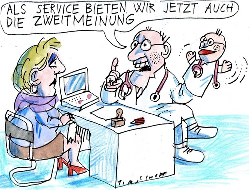 Cartoon: zweitmeinung (medium) by Jan Tomaschoff tagged arzt,zweitmeinung,arzt,zweitmeinung