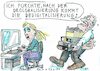 Cartoon: Dedigitalisierung (small) by Jan Tomaschoff tagged globalisierung,protektionismus,digitalisierung