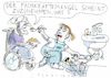 Cartoon: Fachkräftemangel (small) by Jan Tomaschoff tagged gesundheit,pflege,fachkräftemangel,handwerk