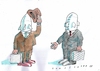 Cartoon: Gespräch (small) by Jan Tomaschoff tagged konflikt,waffen,diplomatie,krieg