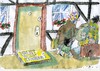 Cartoon: Nicht willkommen (small) by Jan Tomaschoff tagged migratione,fremdenangst,fremdenhass