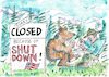 Cartoon: shut down (small) by Jan Tomaschoff tagged usa,staatsfinanzen