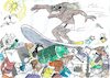 Cartoon: Surfen (small) by Jan Tomaschoff tagged meere,verschmutzung,abfall,umwelt