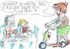 Cartoon: Transportmittel (small) by Jan Tomaschoff tagged berufsverkehr,elektroroller,flugtaxi,verkehrswende