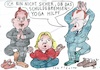 Cartoon: Yoga (small) by Jan Tomaschoff tagged klingbeil,merz,bas,schuldenbremse
