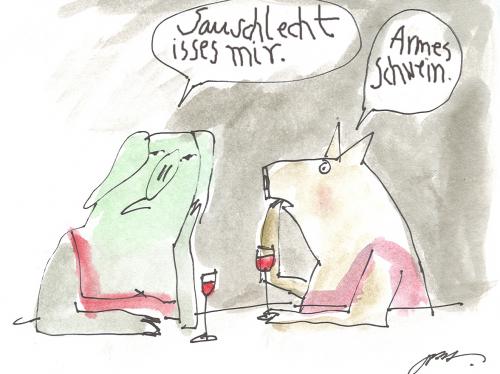 Cartoon: Sauschlecht (medium) by nele andresen tagged miese,tage,hundeübel,