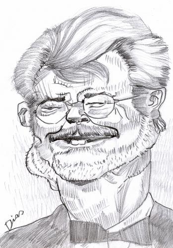 Cartoon: Geoger Lucas (medium) by MRDias tagged caricature