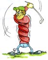 Cartoon: Croocked golfplayer (small) by FART tagged golf