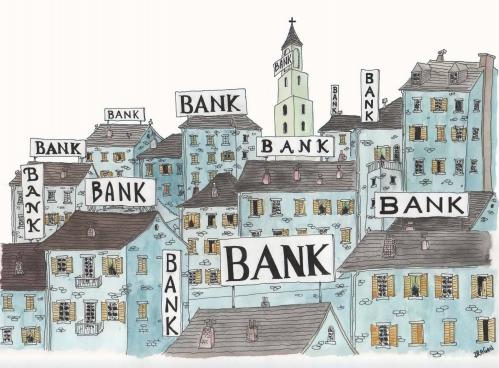 Cartoon: bank (medium) by draganm tagged bank,business,money
