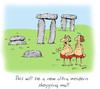 Cartoon: stonehenge (small) by draganm tagged stonehenge shopping mall stone age
