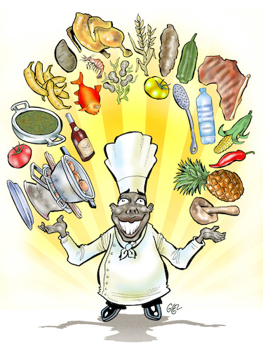 Cartoon: Cooked (medium) by Damien Glez tagged cooked,kitchen,eat,cooked,kitchen,eat