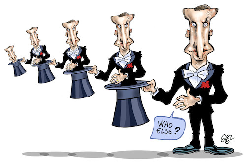 Cartoon: Macron and Macron (medium) by Damien Glez tagged emmanuel,macron,france,president,emmanuel,macron,france,president