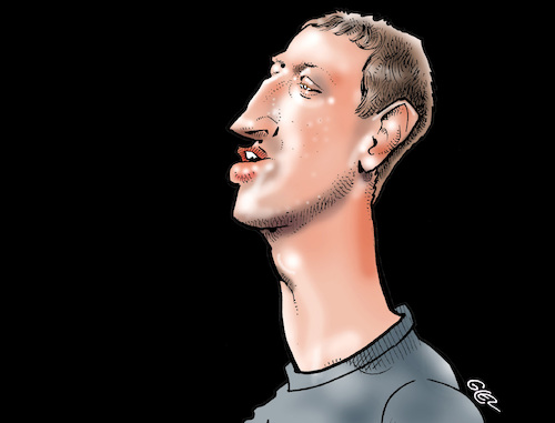 Cartoon: Mark Zuckerberg (medium) by Damien Glez tagged mark,zuckerberg,facebook,mark,zuckerberg,facebook