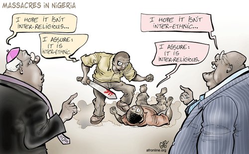 Cartoon: Nigeria (medium) by Damien Glez tagged nigeria