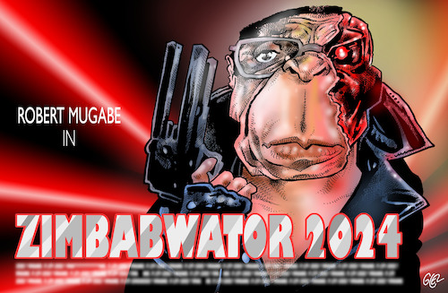 Cartoon: Robert Mugabe (medium) by Damien Glez tagged zimbabwe,robert,mugabe,africa,zimbabwe,robert,mugabe,africa