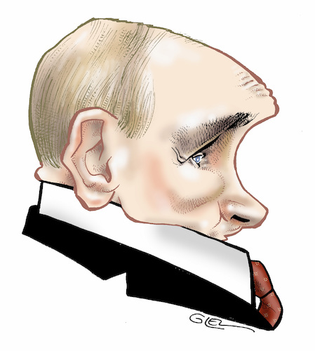 Cartoon: Vladimir Putin (medium) by Damien Glez tagged vladimir,putin,russia,vladimir,putin,russia