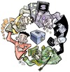 Cartoon: Democracy (small) by Damien Glez tagged democracy