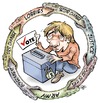 Cartoon: Vote (small) by Damien Glez tagged votes,elections