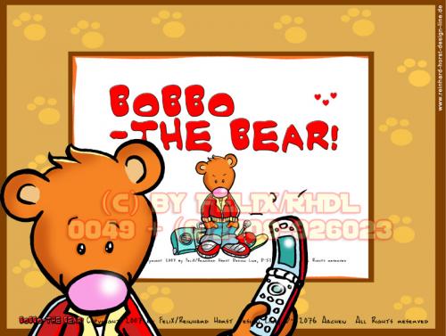 Cartoon: Bobbo The Bear! (medium) by FeliXfromAC tagged greetings,luck,glück,beziehung,sympathiefigur,mascot,design,character,liebe,glückwunschkarte,card,greeting,horst,reinhard,alias,felix,comix,pleite,animals,stockart,illustration,comic,cartoon,tiere,bär,bear,the,bobbo